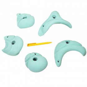 ensemble de 5 bons bacs comme prises d'escalade