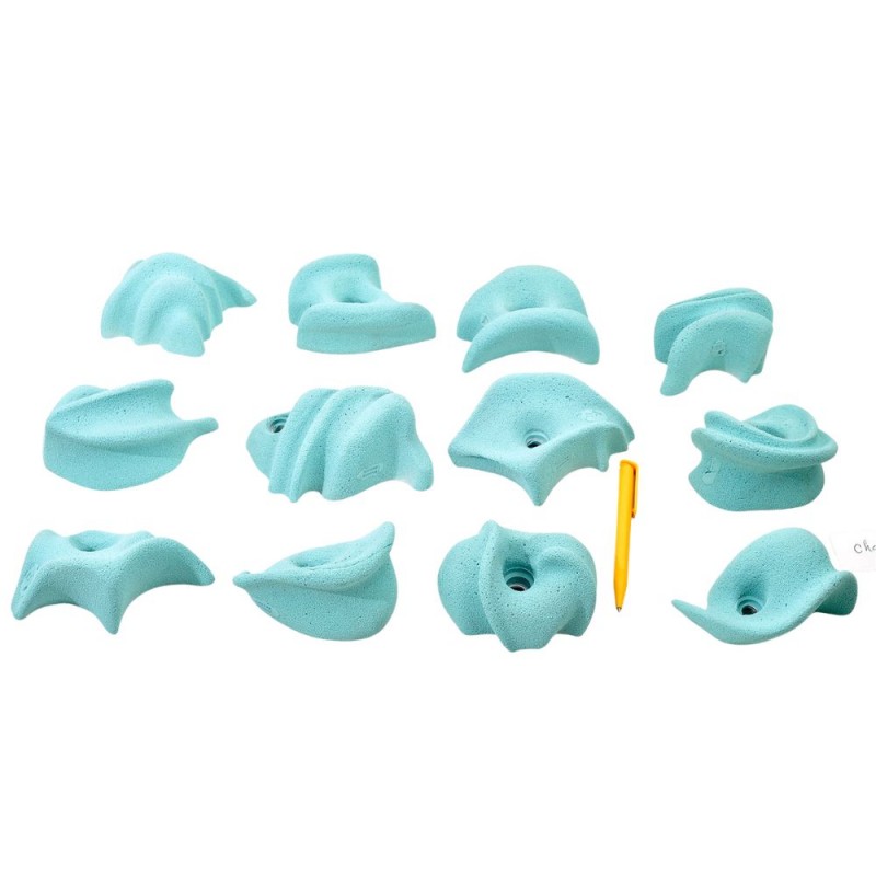 set de 12 prises d'escalade