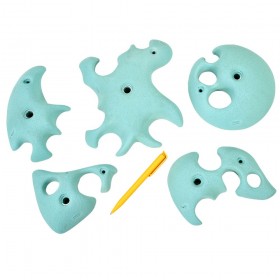 set de 5 prises d'escalade type calcaire