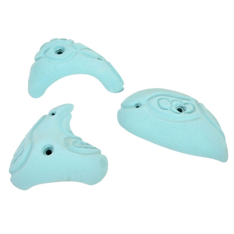 3 gros bacs confortables, de très bonnes prises d'escalade ergonomiques