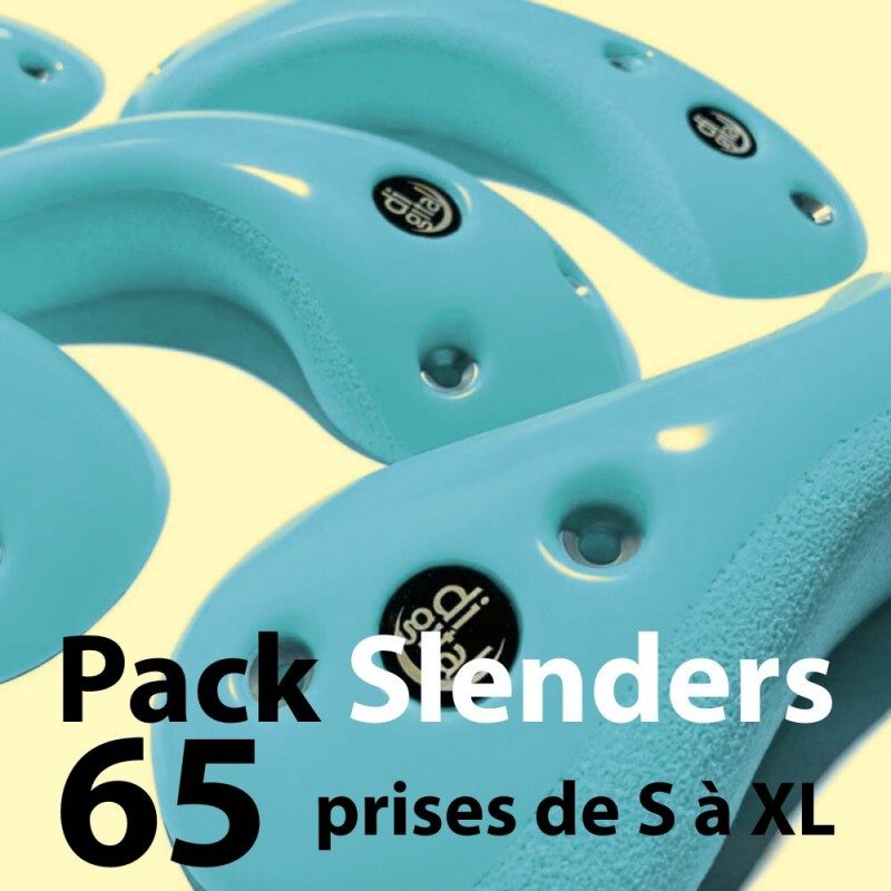 Pack avec 65 prises d'escalade en dual-texture - S à XL