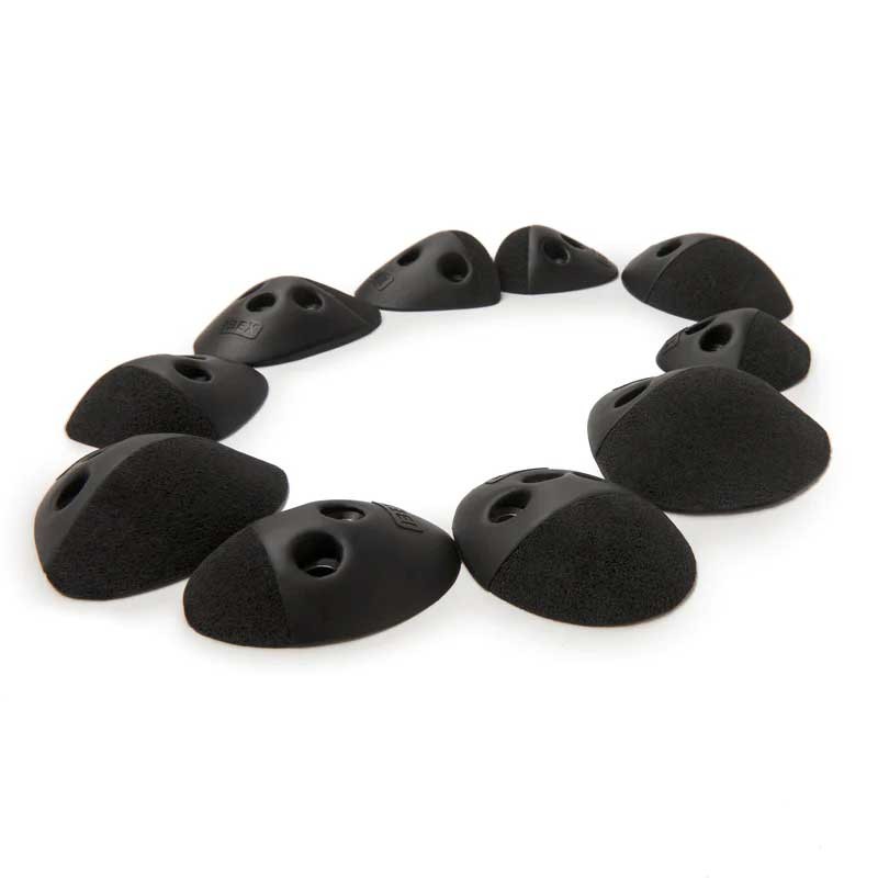 10 prises  de pieds bi-texturés.