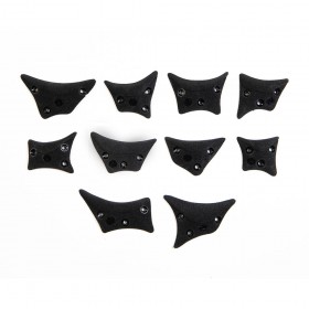 prises de pieds aux profils incurvés