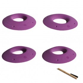 Set de 4 prises larges en forme d'anneau