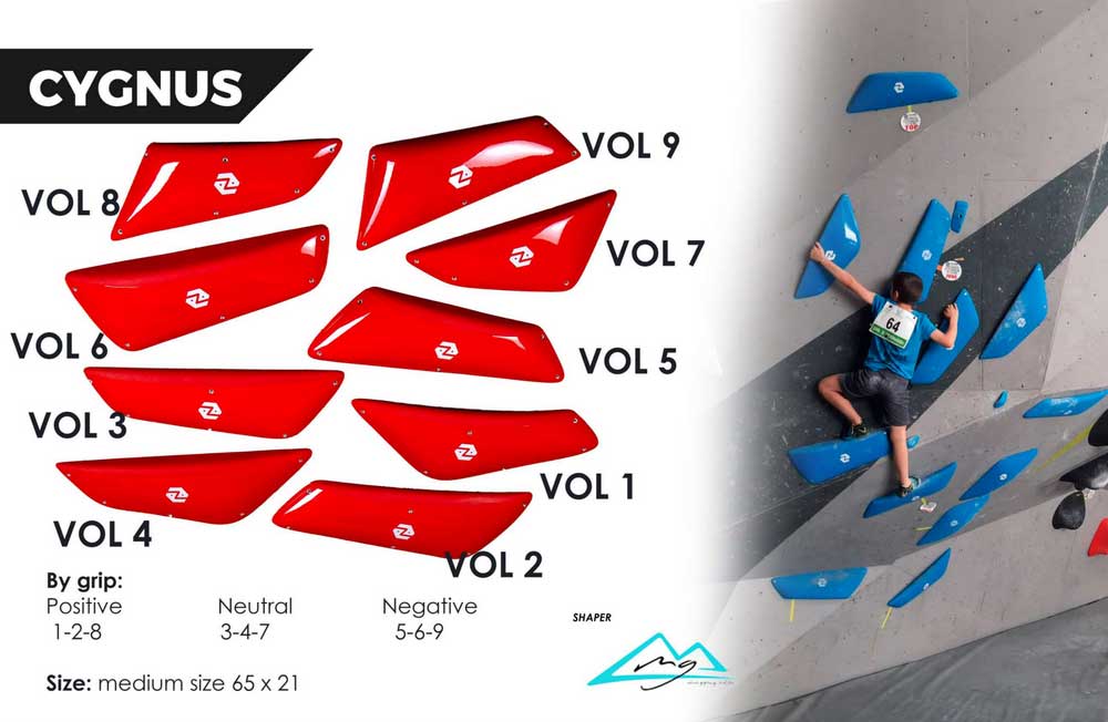 Set 9 volumes fibre de verre Next Climbing