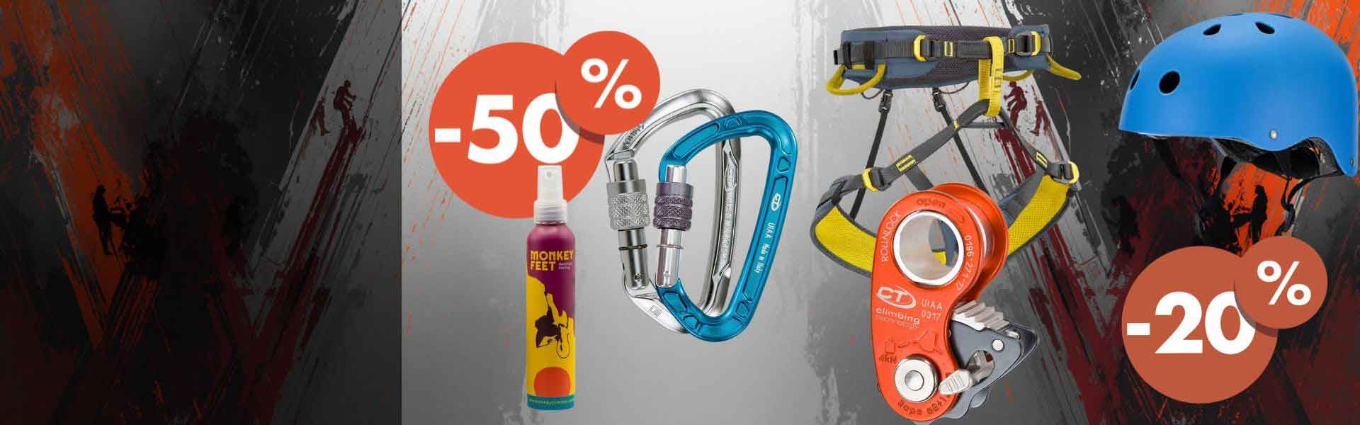 Profitez de materiel d'escalade destocké